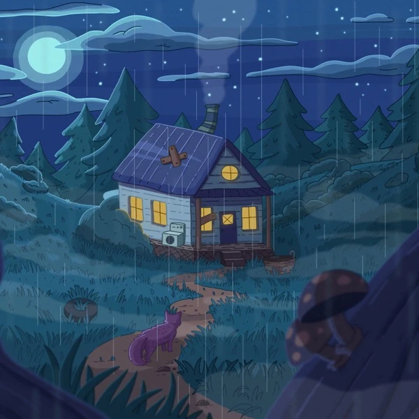 Purrple Cat - House in the Woods